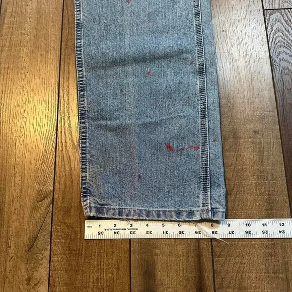 Vintage‎ Lee Baggy Jeans Men's Size 36 x 32 Light Wash Distressed - Picture 6 of 8